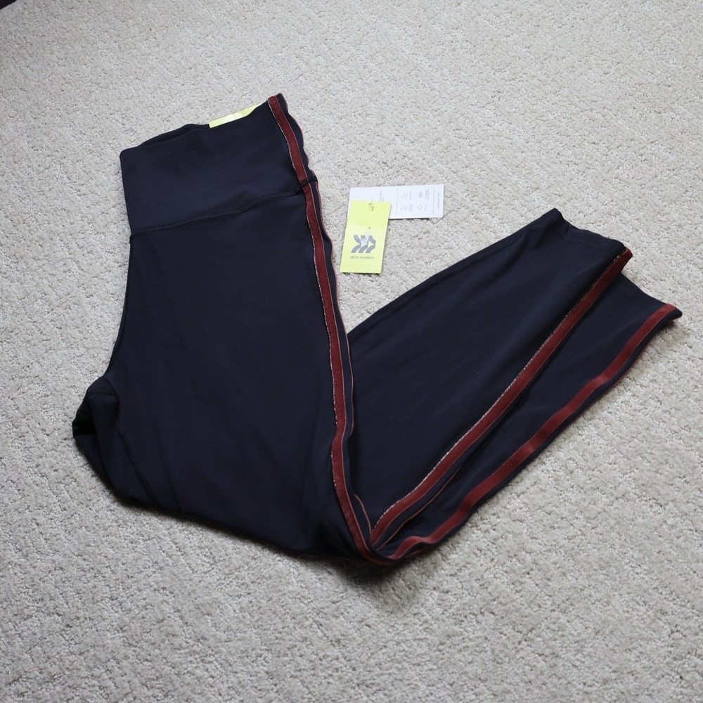 All in Motion Everyday Soft Ultra High Rise Leggings Black Velvet Stripe XXL